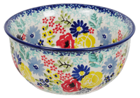 A picture of a Polish Pottery 5.5" Bowl (Garden Party) | M083S-BUK1 as shown at PolishPotteryOutlet.com/products/5-5-bowls-garden-party