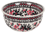 Bowl, Round, 5.5" in "Duet in Black & Red" by Manufaktura | M083S-DPCC