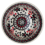 Bowl, Round, 5.5" in "Duet in Black & Red" by Manufaktura | M083S-DPCC