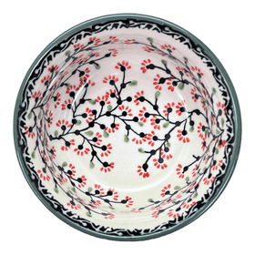Polish Pottery 5.5" Bowl (Cherry Blossom) | M083S-DPGJ Additional Image at PolishPotteryOutlet.com