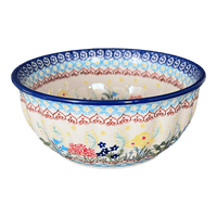 A picture of a Polish Pottery 5.5" Bowl (Beautiful Botanicals) | M083S-DPOG as shown at PolishPotteryOutlet.com/products/5-5-bowl-beautiful-botanicals-m083s-dpog