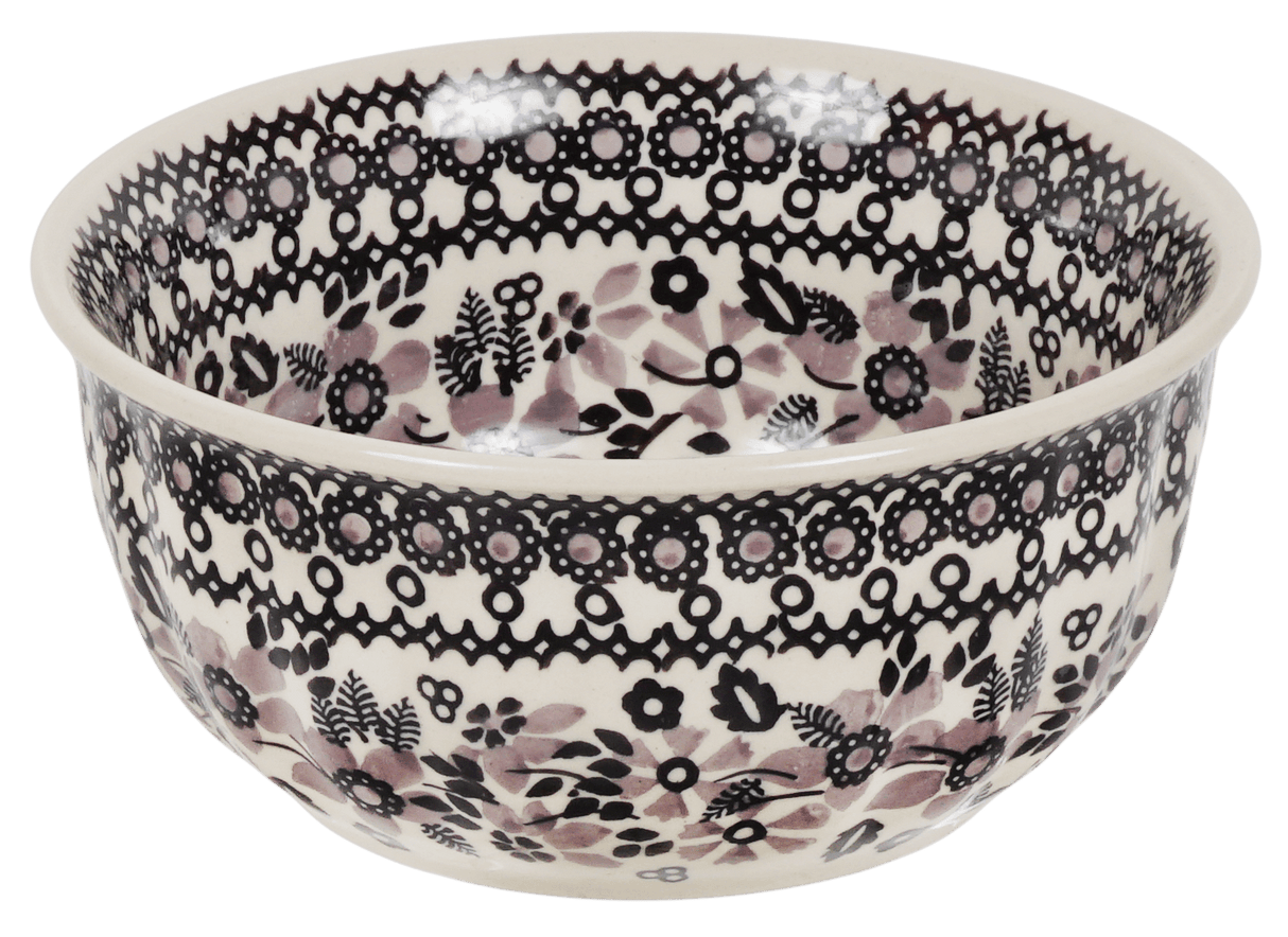 Bowl, Round, 5.5" in "Duet in Black & Grey" by Manufaktura | M083S-DPSC