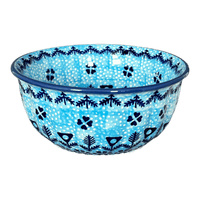 A picture of a Polish Pottery 5.5" Bowl (Alpine Blues) | M083S-DSN as shown at PolishPotteryOutlet.com/products/5-5-bowl-dsn-m083s-dsn
