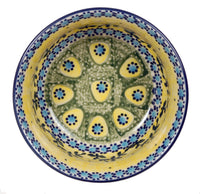 A picture of a Polish Pottery 5.5" Bowl (Sunnyside Up) | M083S-GAJ as shown at PolishPotteryOutlet.com/products/55-bowls-sunnyside-up