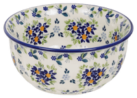 A picture of a Polish Pottery 5.5" Bowl (Garden Splendor) | M083S-GM11 as shown at PolishPotteryOutlet.com/products/55-bowls-garden-splendor