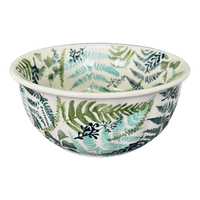 A picture of a Polish Pottery 5.5" Bowl (Scattered Ferns) | M083S-GZ39 as shown at PolishPotteryOutlet.com/products/5-5-bowl-scattered-ferns-m083s-gz39