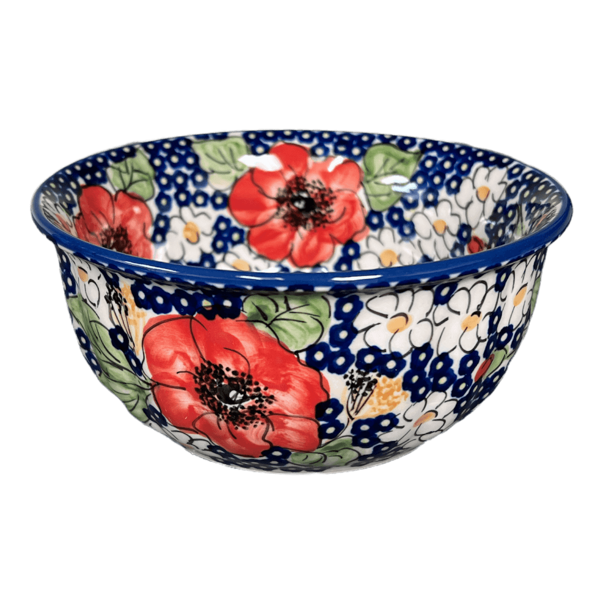 Bowl, Round, 5.5" in "Poppies & Posies" by Manufaktura | M083S-IM02