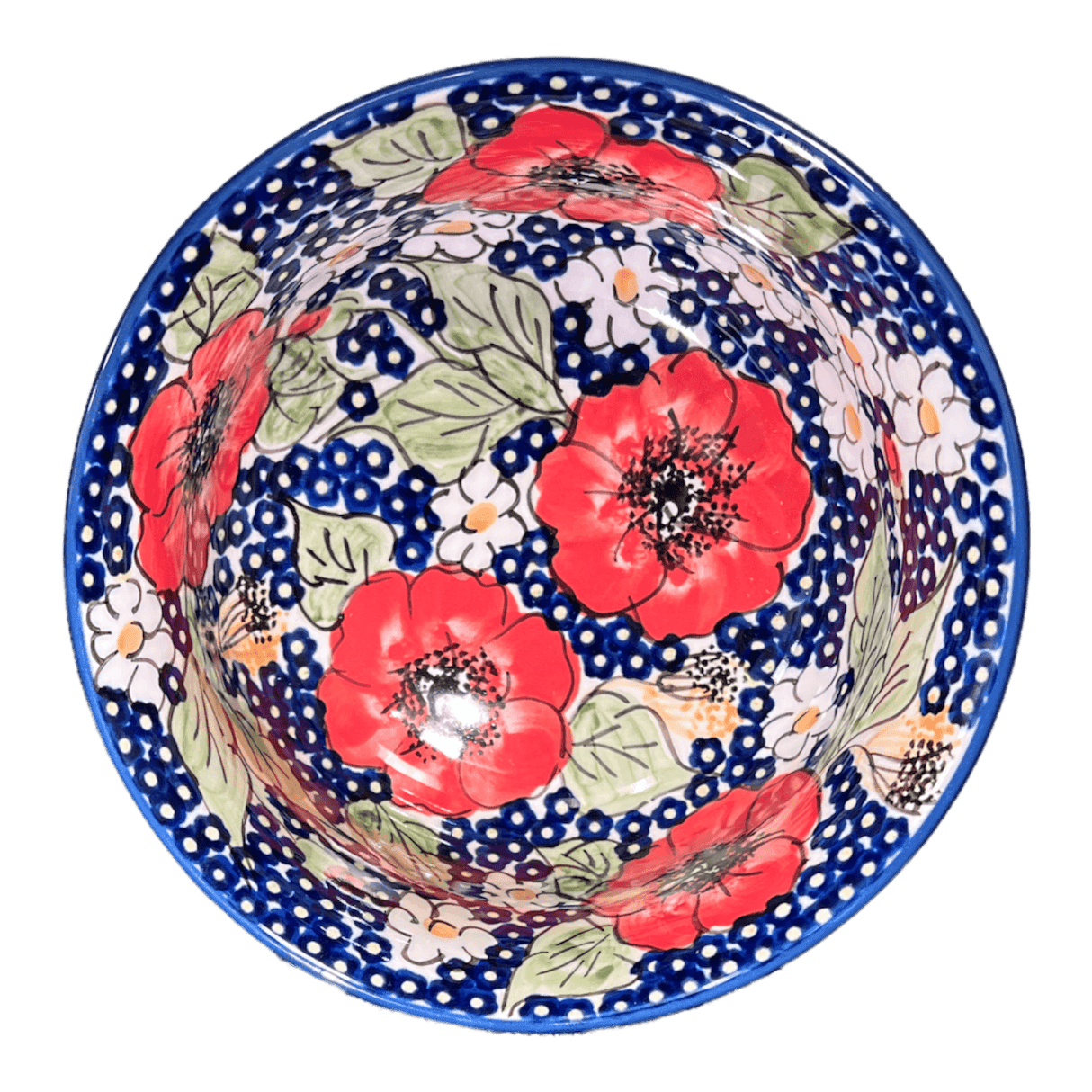 Bowl, Round, 5.5" in "Poppies & Posies" by Manufaktura | M083S-IM02