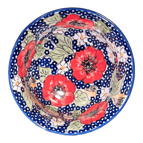 Bowl, Round, 5.5" in "Poppies & Posies" by Manufaktura | M083S-IM02