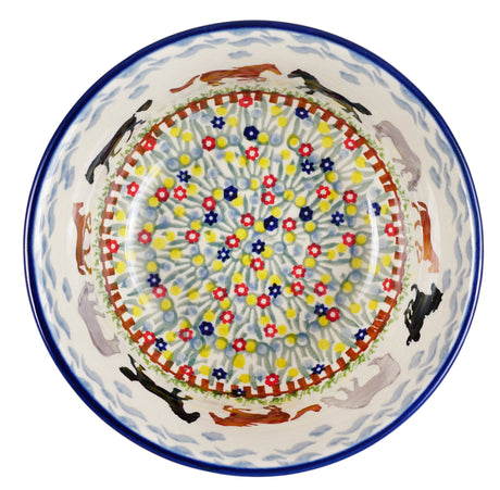 Bowl, Round, 5.5" in "Wild Horses" by Manufaktura | M083S-INK1