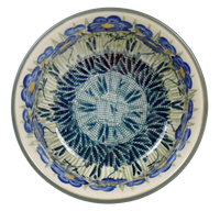 A picture of a Polish Pottery 5.5" Bowl (Bold Blue Blossoms) | M083S-JS48 as shown at PolishPotteryOutlet.com/products/55-bowls-bold-blue-blossoms