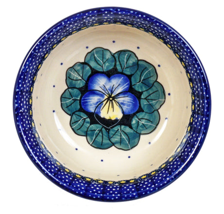 Bowl, Round, 5.5" in "Pansies" by Manufaktura | M083S-JZB