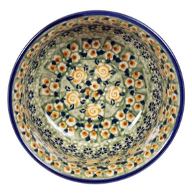 Polish Pottery 5.5" Bowl (Perennial Garden) | M083S-LM Additional Image at PolishPotteryOutlet.com