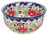 Polish Pottery 5.5" Bowl (Floral Fantasy) | M083S-P260 at PolishPotteryOutlet.com