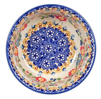 A picture of a Polish Pottery 5.5" Bowl (Poppy Persuasion) | M083S-P265 as shown at PolishPotteryOutlet.com/products/55-bowls-poppy-persuasion
