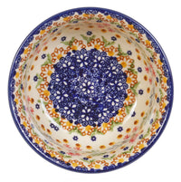 A picture of a Polish Pottery 5.5" Bowl (Wildflower Delight) | M083S-P273 as shown at PolishPotteryOutlet.com/products/5-5-bowls-wildflower-delight