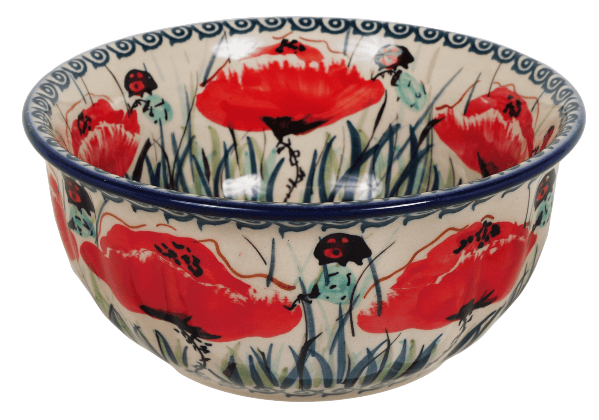 Bowl, Round, 5.5" in "Poppy Paradise" by Manufaktura | M083S-PD01