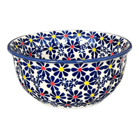 A picture of a Polish Pottery 5.5" Bowl (Field of Daisies) | M083S-S001 as shown at PolishPotteryOutlet.com/products/5-5-bowl-s001-m083s-s001
