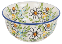 A picture of a Polish Pottery 5.5" Bowl (Daisy Bouquet) | M083S-TAB3 as shown at PolishPotteryOutlet.com/products/5-5-bowl-daisy-bouquet