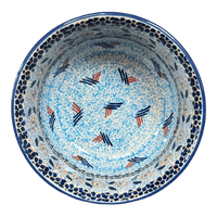 A picture of a Polish Pottery 5.5" Bowl (Patriotic Garden) | M083S-WK56 as shown at PolishPotteryOutlet.com/products/5-5-bowl-wk56-m083s-wk56
