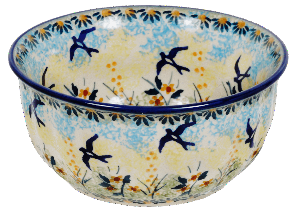 Bowl, Round, 5.5" in "Soaring Swallows" by Manufaktura | M083S-WK57