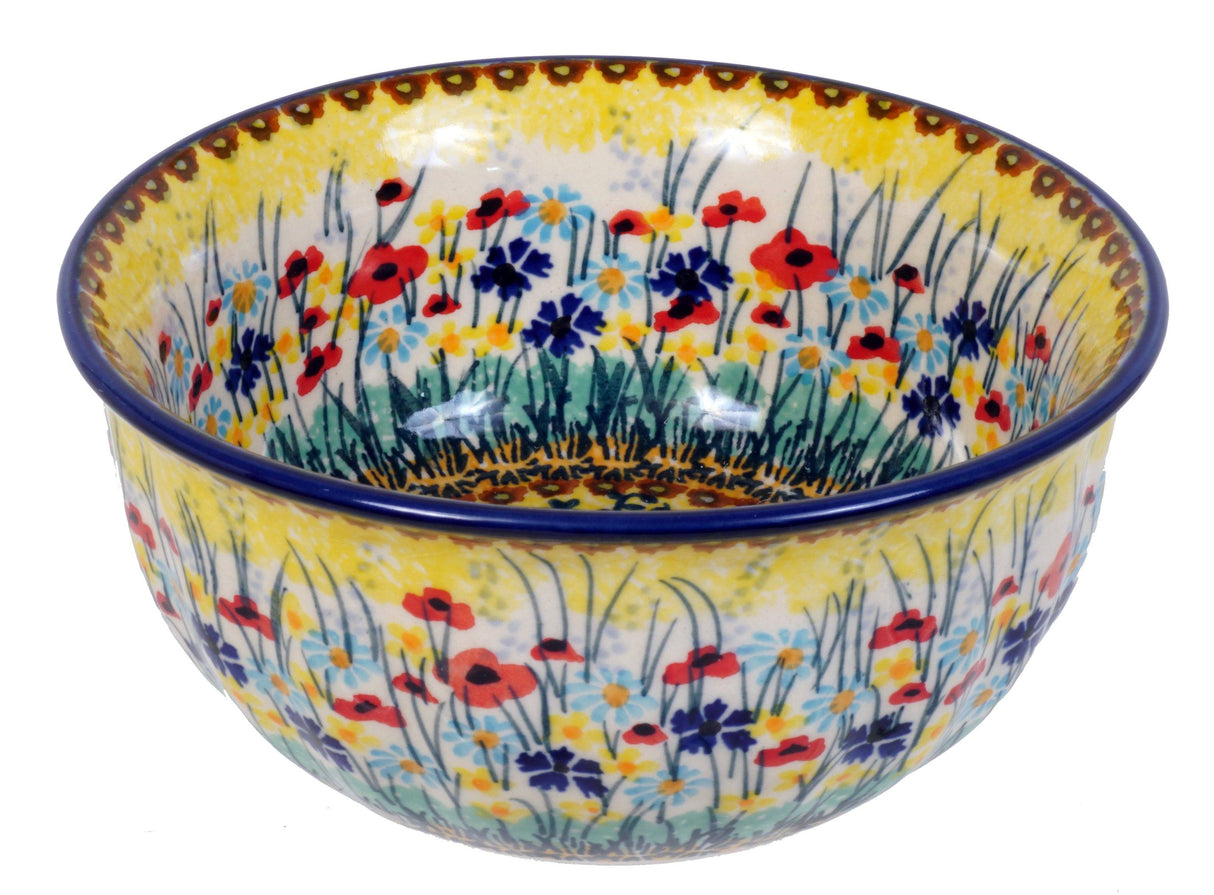 Bowl, Round, 5.5" in "Sunlit Wildflowers" by Manufaktura | M083S-WK77