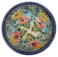 A picture of a Polish Pottery 5.5" Bowl (Brilliant Garland) | M083S-WK79 as shown at PolishPotteryOutlet.com/products/5-5-bowl-brilliant-garland