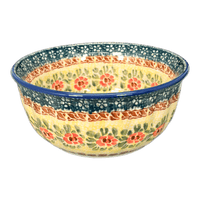 A picture of a Polish Pottery 5.5" Bowl (Bountiful Blossoms) | M083S-WKLZ as shown at PolishPotteryOutlet.com/products/55-bowls-bountiful-blossoms