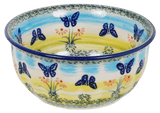 Bowl, Round, 5.5" in "Butterflies in Flight" by Manufaktura | M083S-WKM