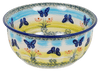Polish Pottery 5.5" Bowl (Butterflies in Flight) | M083S-WKM at PolishPotteryOutlet.com