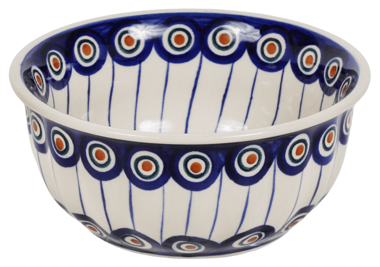 Bowl, Round, 5.5" in "Peacock in Line" by Manufaktura | M083T-54A