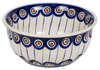Polish Pottery 5.5" Bowl (Peacock in Line) | M083T-54A at PolishPotteryOutlet.com