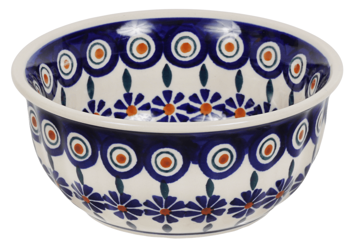 Bowl, Round, 5.5" in "Floral Peacock" by Manufaktura | M083T-54KK