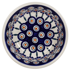 Polish Pottery 5.5" Bowl (Floral Peacock) | M083T-54KK Additional Image at PolishPotteryOutlet.com