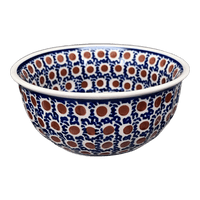 A picture of a Polish Pottery 5.5" Bowl (Chocolate Drop) | M083T-55 as shown at PolishPotteryOutlet.com/products/5-5-bowl-chocolate-drop-m083t-55