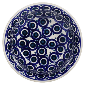 Polish Pottery 5.5" Bowl (Eyes Wide Open) | M083T-58 Additional Image at PolishPotteryOutlet.com
