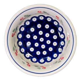 Polish Pottery 5.5" Bowl (Cherry Dot) | M083T-70WI Additional Image at PolishPotteryOutlet.com