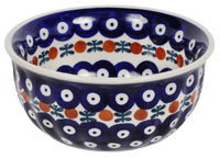 A picture of a Polish Pottery 5.5" Bowl (Mosquito) | M083T-70 as shown at PolishPotteryOutlet.com/products/55-bowls-mosquito