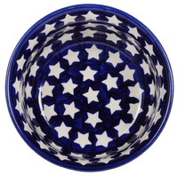 A picture of a Polish Pottery 5.5" Bowl (Starry Night) | M083T-AG1 as shown at PolishPotteryOutlet.com/products/55-bowls-starry-night