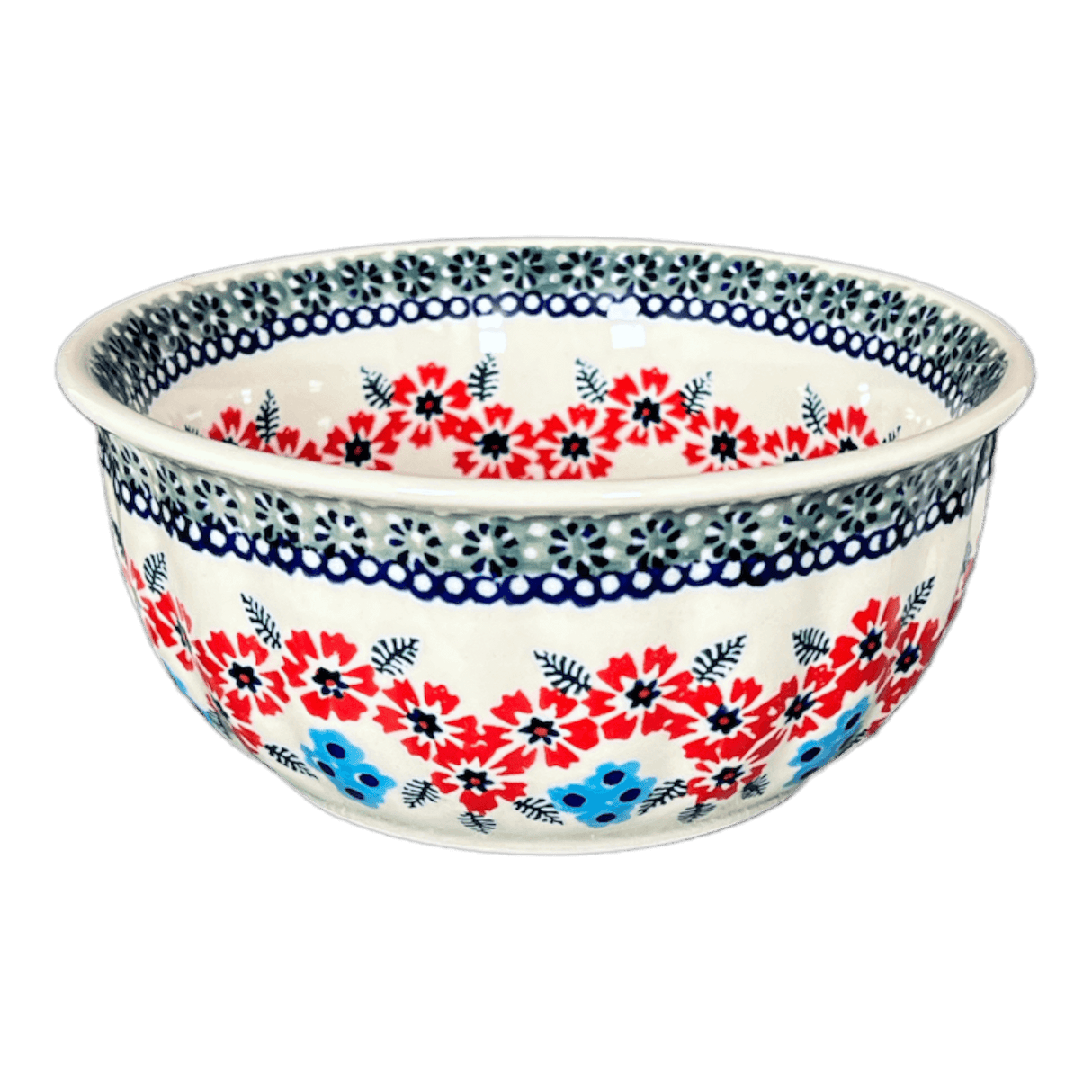 Bowl, Round, 5.5" in "Floral Symmetry" by Manufaktura | M083T-DH18