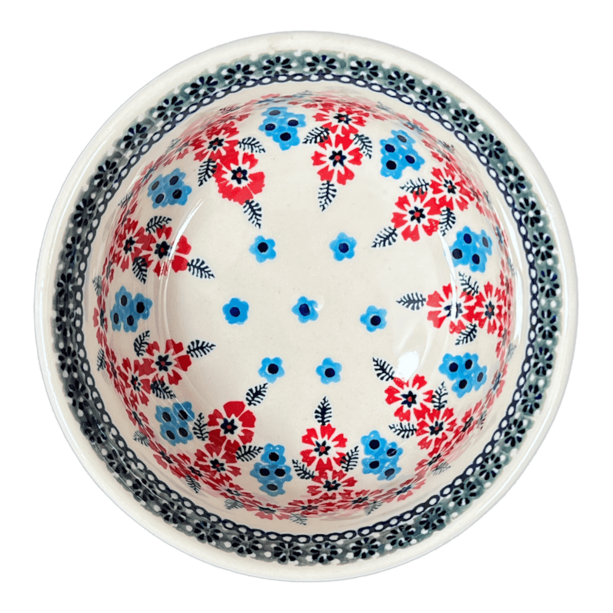 Bowl, Round, 5.5" in "Floral Symmetry" by Manufaktura | M083T-DH18