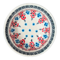 A picture of a Polish Pottery 5.5" Bowl (Floral Symmetry) | M083T-DH18 as shown at PolishPotteryOutlet.com/products/5-5-bowl-floral-symmetry-m083t-dh18