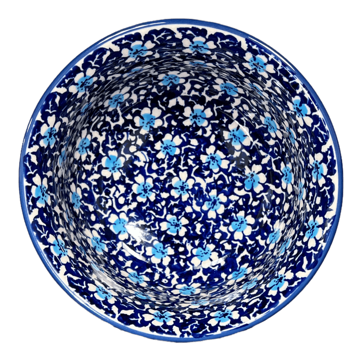 Bowl, Round, 5.5" in "Blue on Blue" by Manufaktura | M083T-J109