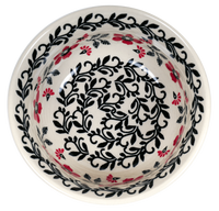 A picture of a Polish Pottery 5.5" Bowl (Scarlet Garden) | M083T-KK01 as shown at PolishPotteryOutlet.com/products/5-5-bowl-scarlet-garden