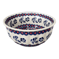 A picture of a Polish Pottery 5.5" Bowl (Swedish Flower) | M083T-KLK as shown at PolishPotteryOutlet.com/products/5-5-bowl-klk-m083t-klk