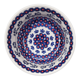 Polish Pottery 5.5" Bowl (Swedish Flower) | M083T-KLK Additional Image at PolishPotteryOutlet.com