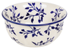 Polish Pottery 5.5" Bowl (Blue Spray) | M083T-LISK at PolishPotteryOutlet.com