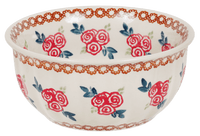A picture of a Polish Pottery 5.5" Bowl (Parade of Roses) | M083T-MCR1 as shown at PolishPotteryOutlet.com/products/55-bowls-parade-of-roses