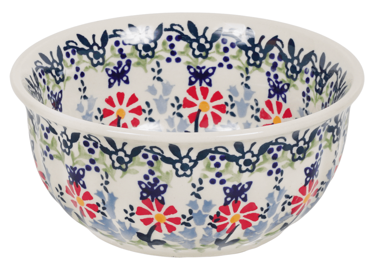 Bowl, Round, 5.5" in "Butterfly Blossoms" by Manufaktura | M083T-MM02