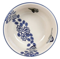 A picture of a Polish Pottery 5.5" Bowl (Butterfly Garden) | M083T-MOT1 as shown at PolishPotteryOutlet.com/products/5-5-bowl-butterfly-garden